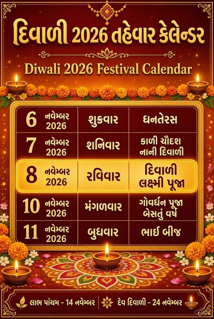 Diwali Festival Calendar